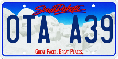 SD license plate 0TAA39