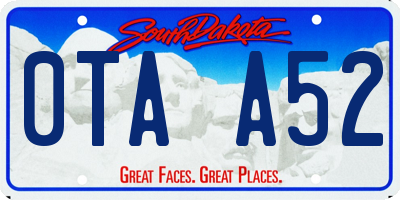 SD license plate 0TAA52