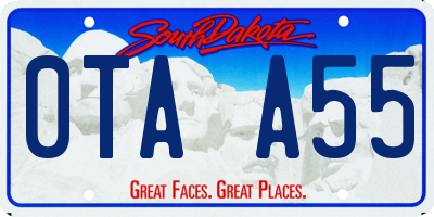 SD license plate 0TAA55
