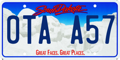 SD license plate 0TAA57