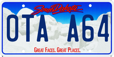 SD license plate 0TAA64