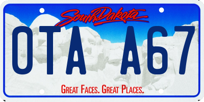 SD license plate 0TAA67