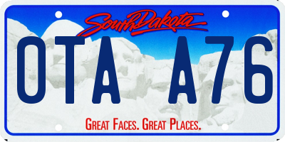 SD license plate 0TAA76