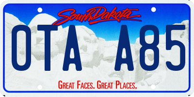 SD license plate 0TAA85