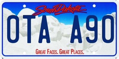 SD license plate 0TAA90