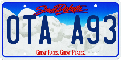 SD license plate 0TAA93