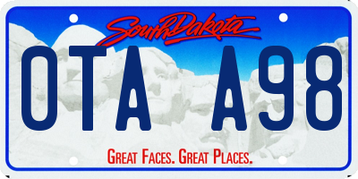 SD license plate 0TAA98