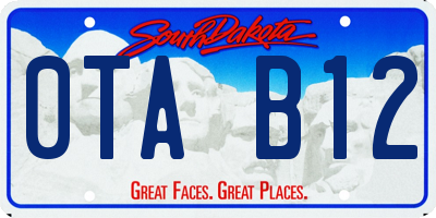 SD license plate 0TAB12