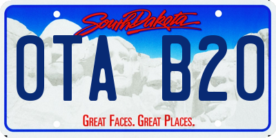 SD license plate 0TAB20
