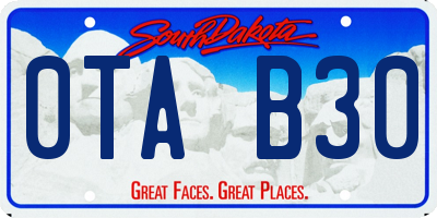 SD license plate 0TAB30