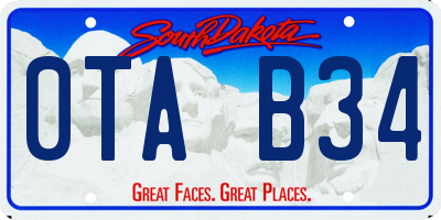 SD license plate 0TAB34