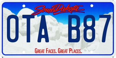 SD license plate 0TAB87