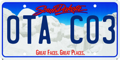 SD license plate 0TAC03