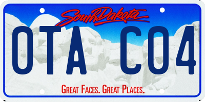 SD license plate 0TAC04