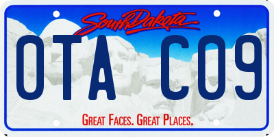 SD license plate 0TAC09