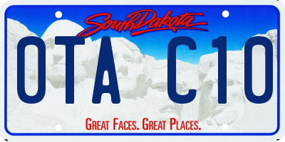 SD license plate 0TAC10