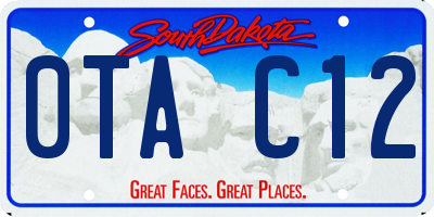 SD license plate 0TAC12