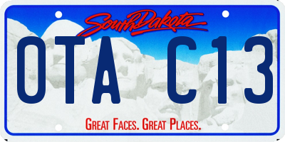 SD license plate 0TAC13