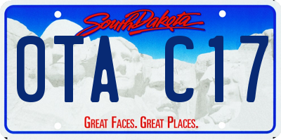 SD license plate 0TAC17