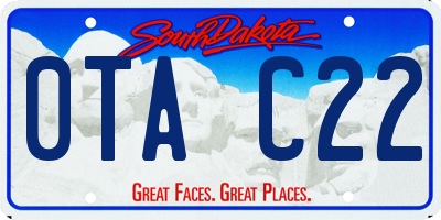 SD license plate 0TAC22