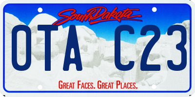 SD license plate 0TAC23