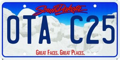 SD license plate 0TAC25
