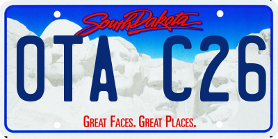 SD license plate 0TAC26