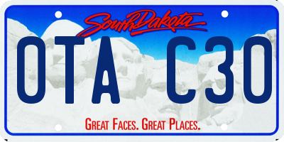 SD license plate 0TAC30