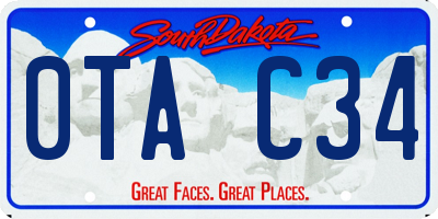 SD license plate 0TAC34