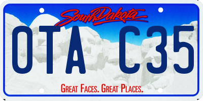 SD license plate 0TAC35