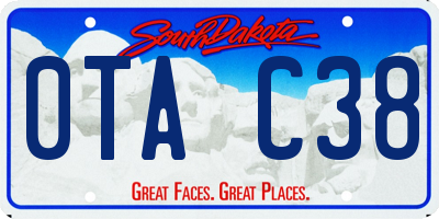 SD license plate 0TAC38