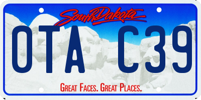 SD license plate 0TAC39