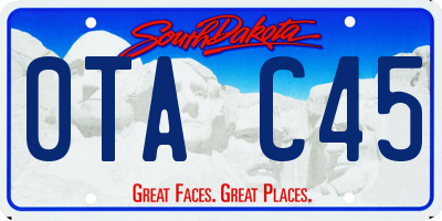 SD license plate 0TAC45