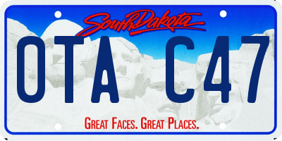 SD license plate 0TAC47