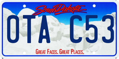 SD license plate 0TAC53