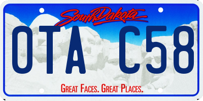 SD license plate 0TAC58