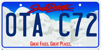 SD license plate 0TAC72