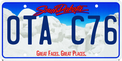 SD license plate 0TAC76