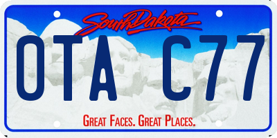 SD license plate 0TAC77