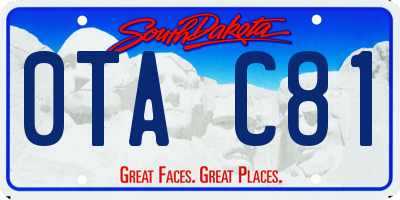 SD license plate 0TAC81