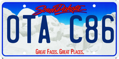 SD license plate 0TAC86