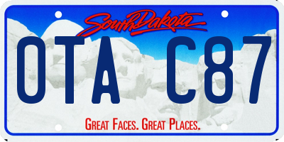 SD license plate 0TAC87