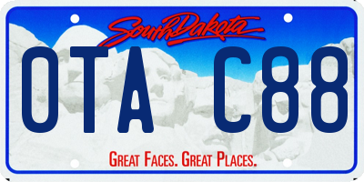 SD license plate 0TAC88