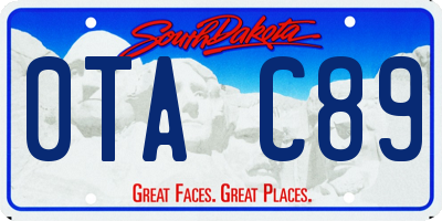 SD license plate 0TAC89