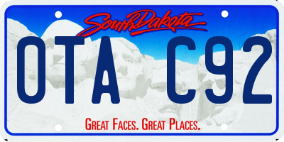 SD license plate 0TAC92
