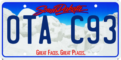 SD license plate 0TAC93