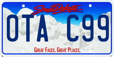 SD license plate 0TAC99