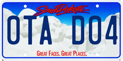 SD license plate 0TAD04
