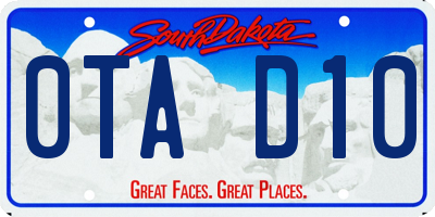 SD license plate 0TAD10