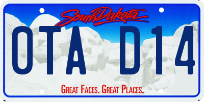 SD license plate 0TAD14